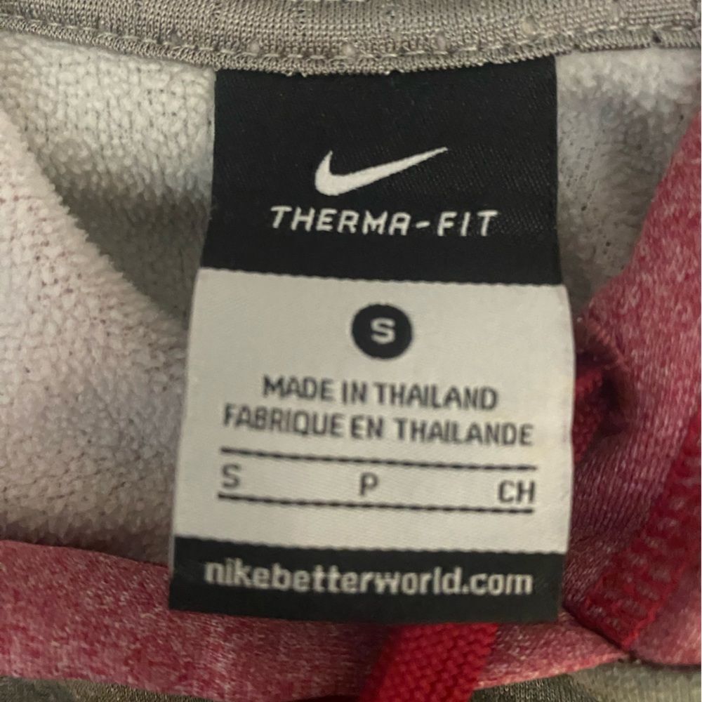 Nike Therma-FIT Gray Pink Pullover Hoodie Athleisure gym  S - Picture 7 of 8